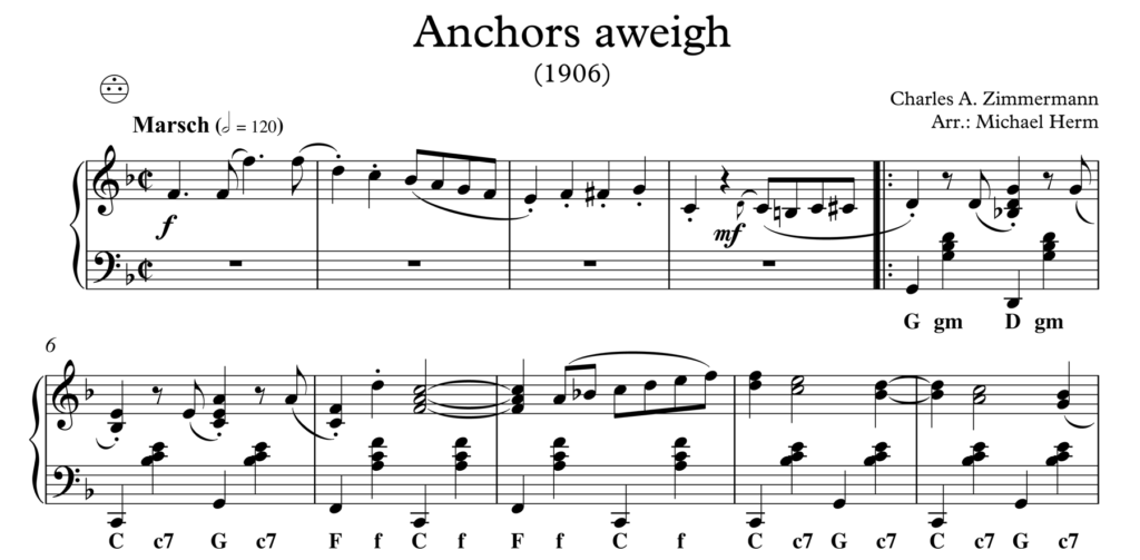 Anchors Aweigh (Accordion Solo) Akkordeon Noten
