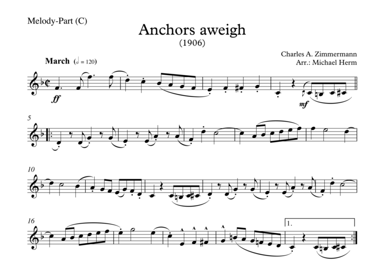 Anchors Aweigh (Trio) Akkordeon Noten