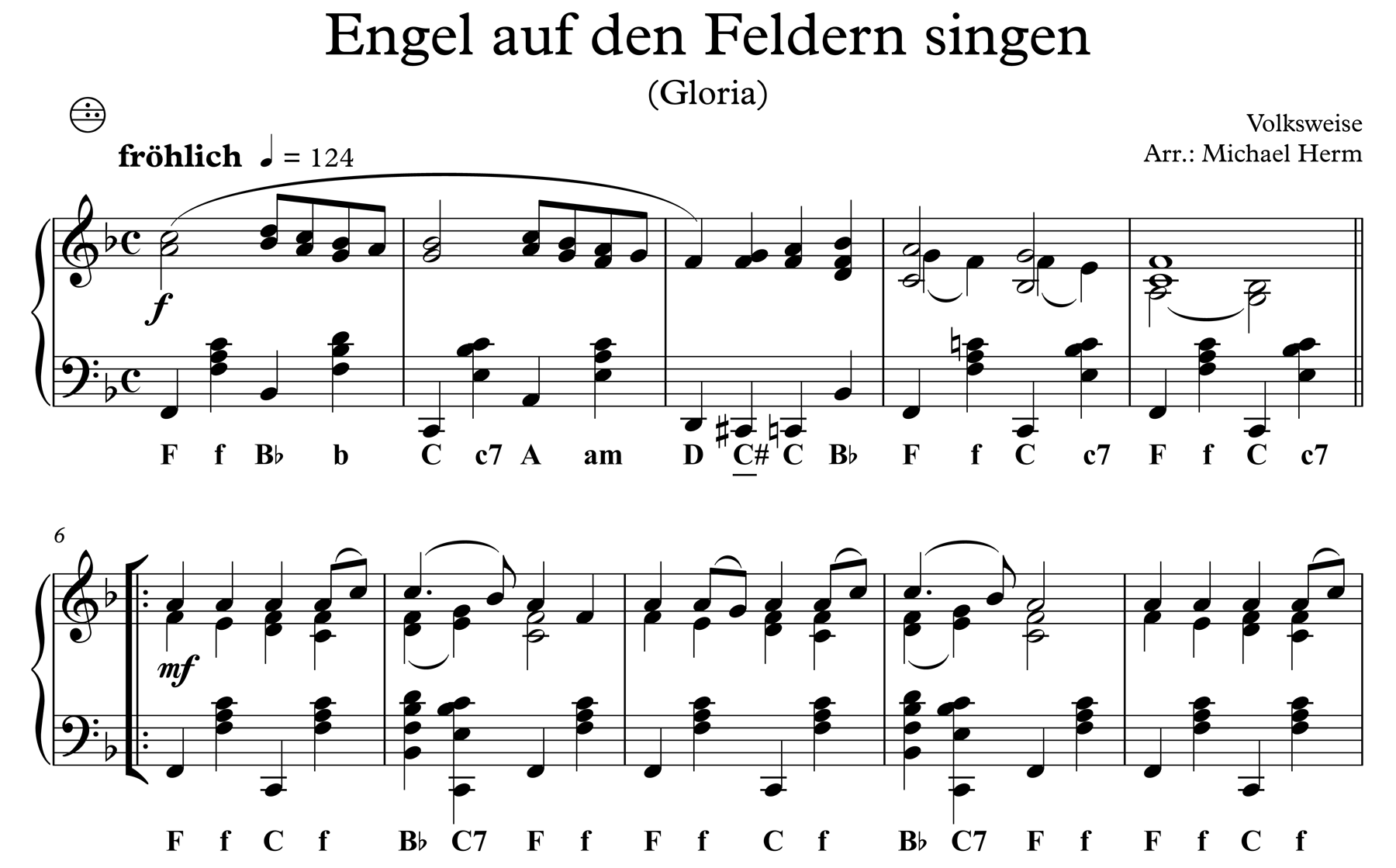engel auf den feldern singen accordion solo akkordeon noten
