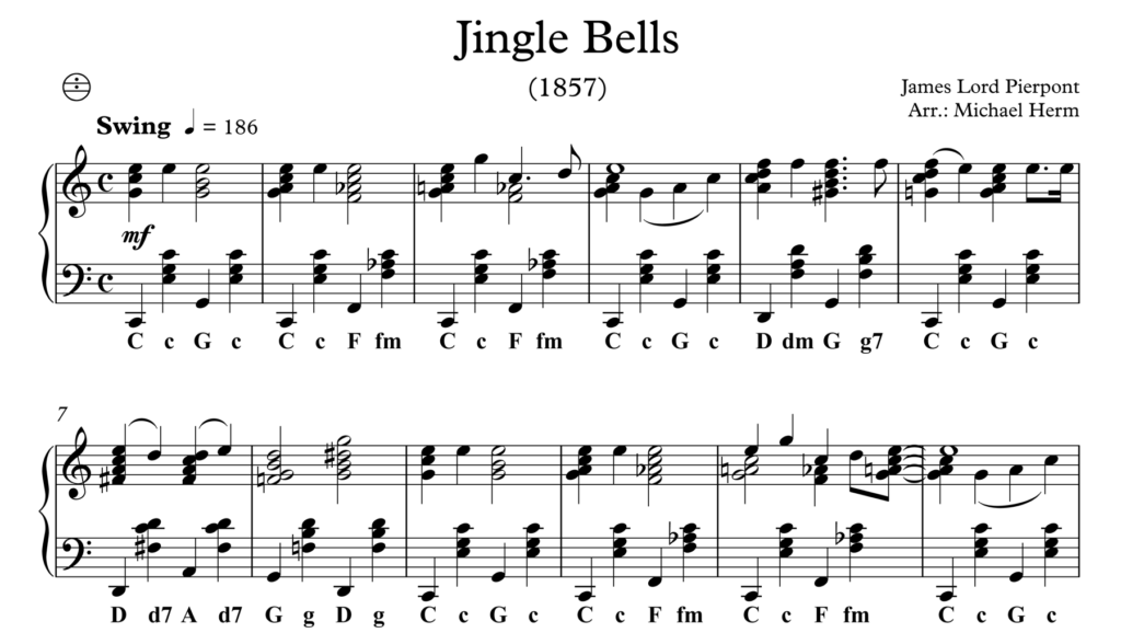 Jingle Bells (Accordion Solo) Akkordeon Noten