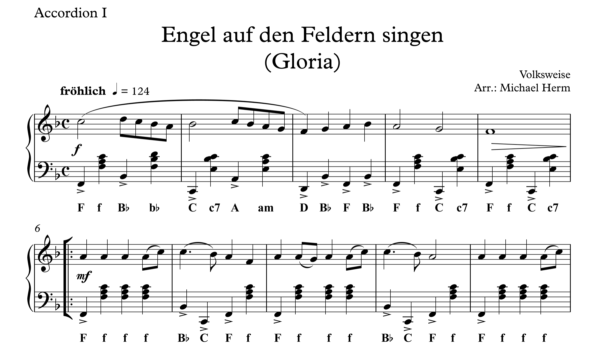 Engel auf den Feldern singen (Accordion Duo)