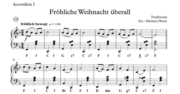 Fröhliche Weihnacht überall (Accordion Duo)