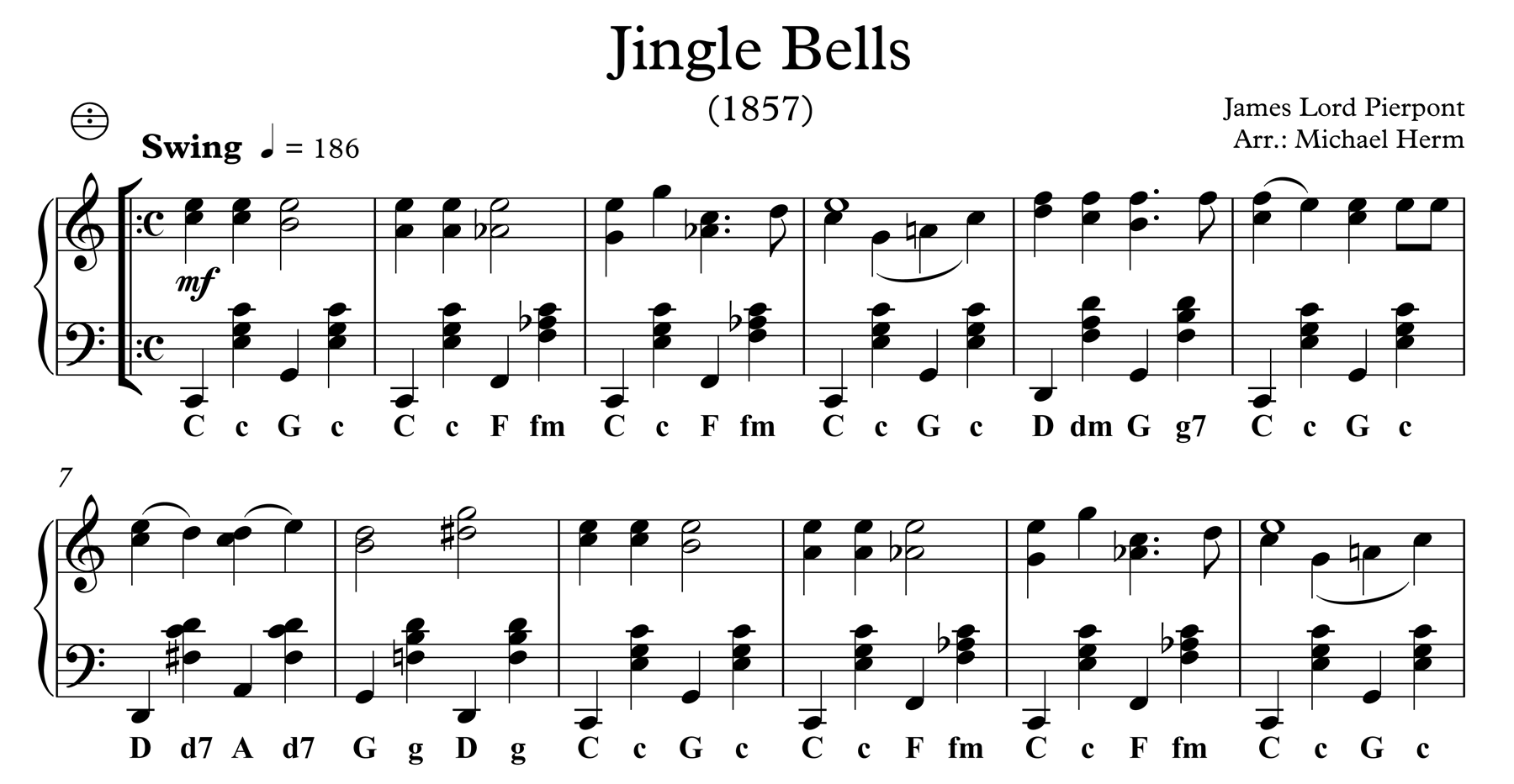 Jingle Bells (Accordion Solo) – Akkordeon Noten