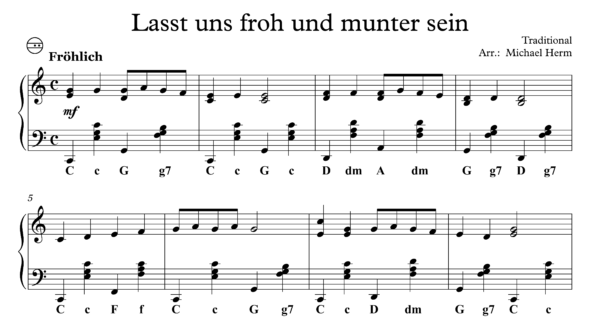 Lasst uns froh und munter sein (Accordion Solo)