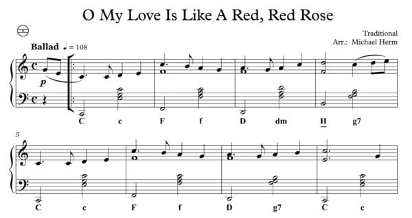 O My Love Is Like A Red, Red Rose (Accordion Solo)