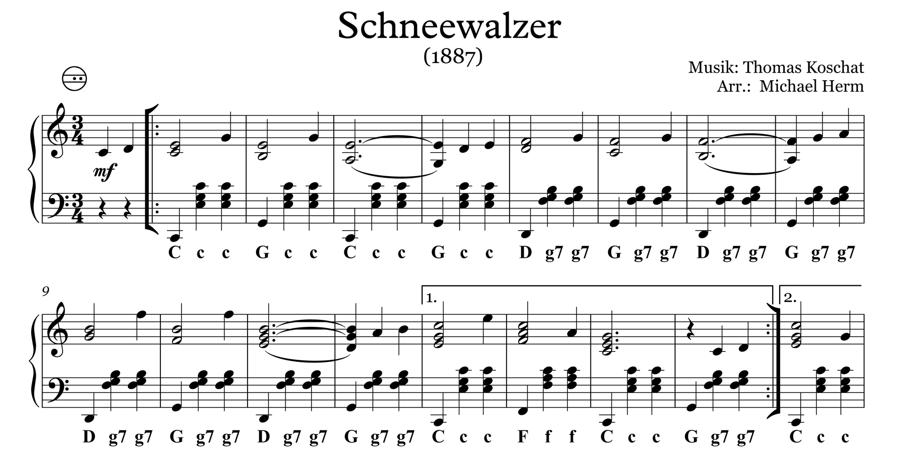 Schneewalzer (Acccordion Solo) – Akkordeon Noten