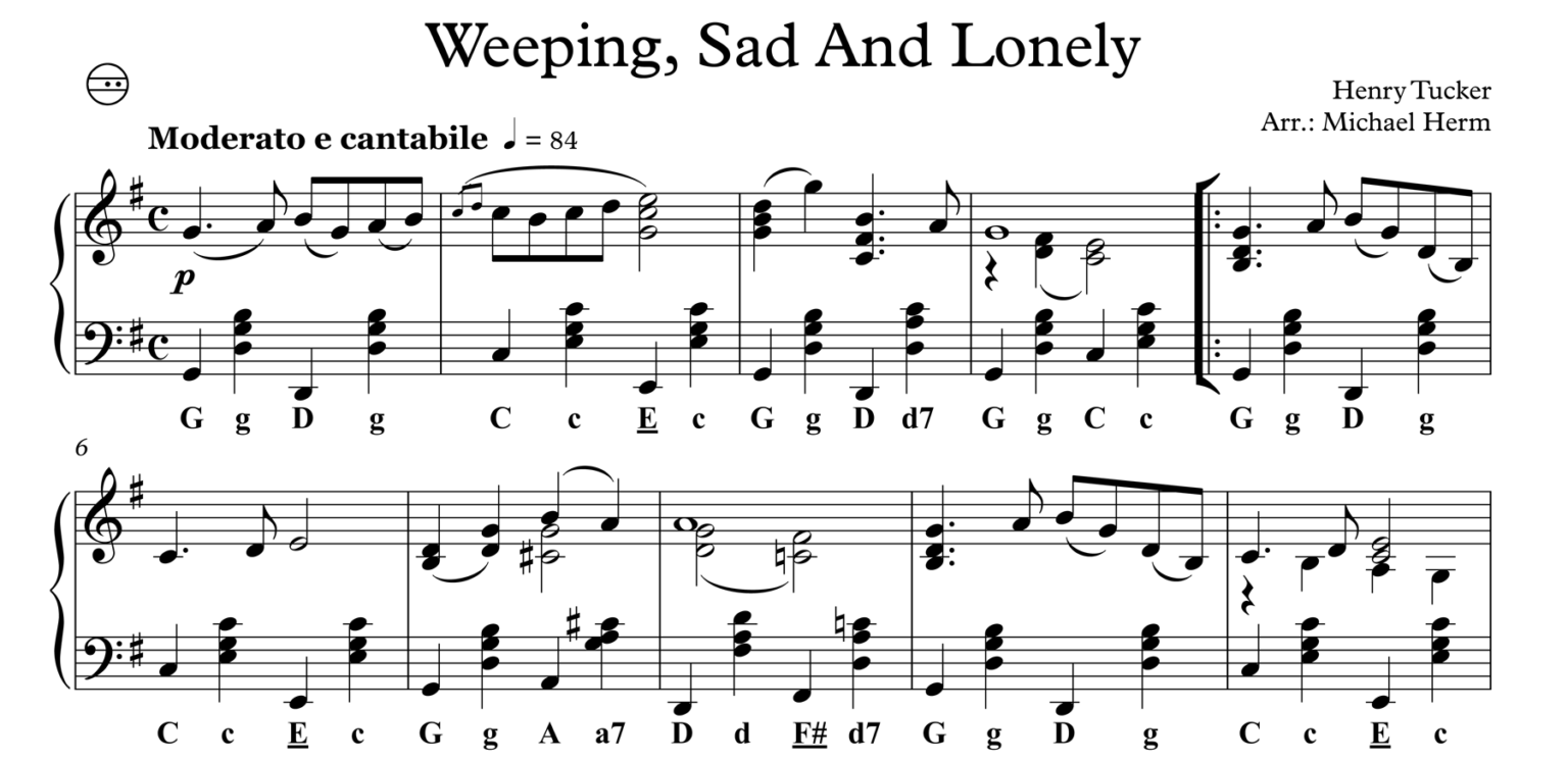 Weeping, Sad And Lonely (Accordion Solo) Akkordeon Noten